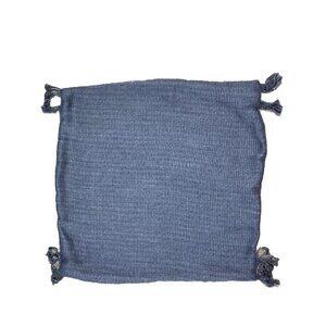 Restoration Hardware Gray Sham Pillowcase Zippered Decorative Throw w/ Tassels